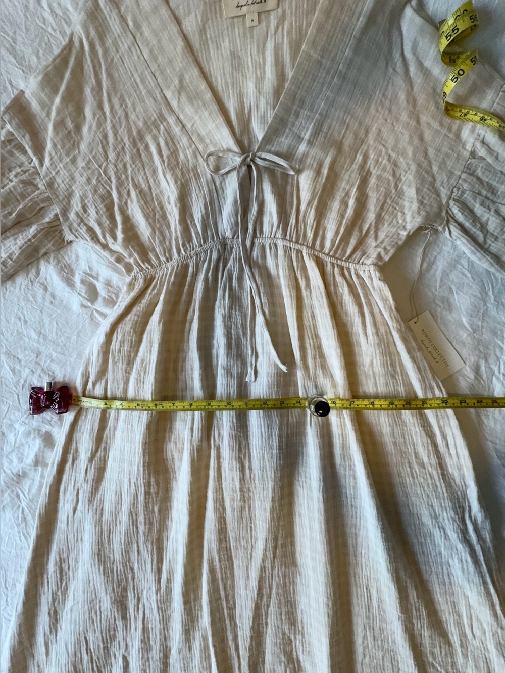 NWT, Worth Collective Hunter Dress, 100% Cotton, Baby Pink Plaid, Medium - Picture 17 of 17